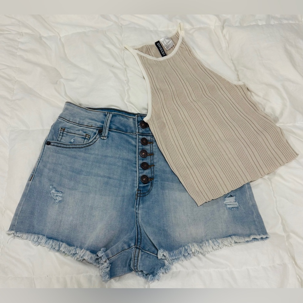 Rewash Short Super High Rise.FREE H&M TOP🤩